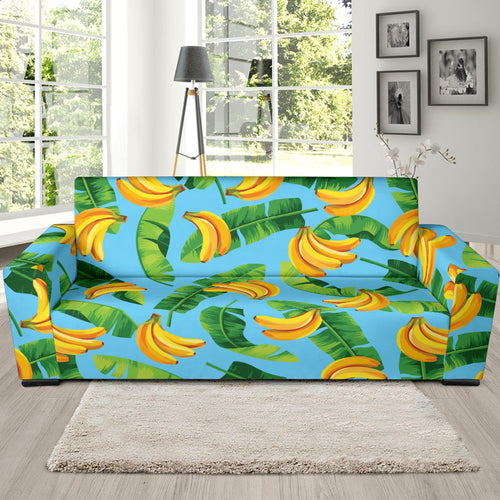 Banana Leaves Banana Design Pattern Sofa Slipcover
