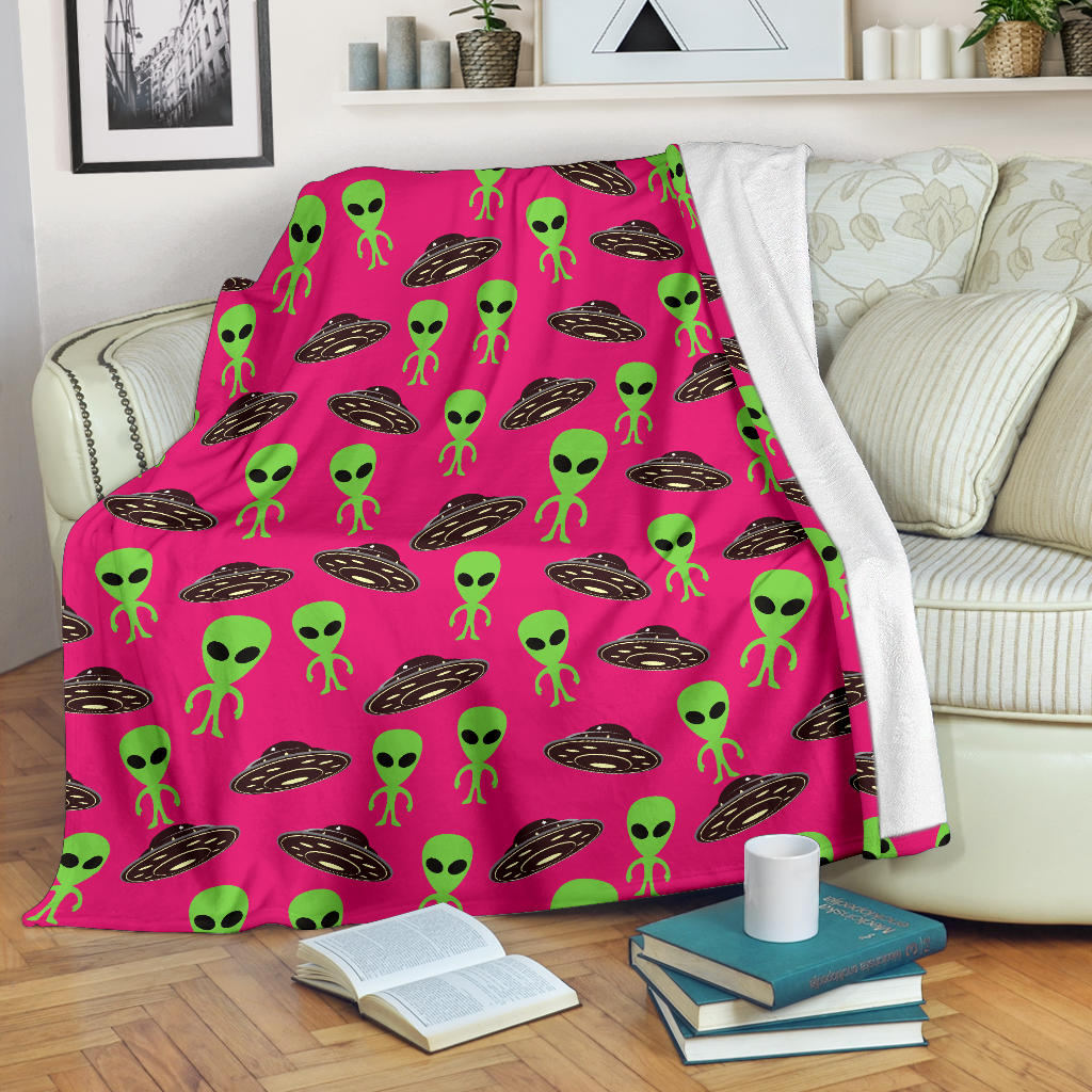 Alien Pattern Print Design 03 Premium Blanket