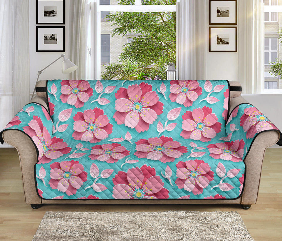 3D sakura cherry blossom pattern Sofa Cover Protector