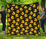 Duck Toy Pattern Print Design 05 Premium Quilt