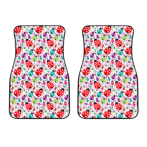 Ladybug Pattern Print Design 03 Front Car Mats