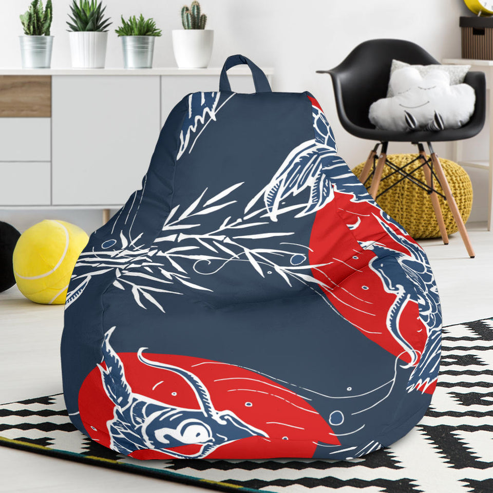 Koi Fish Carp Fishs Hand Drawn Japanese Art Bean Bag Cover