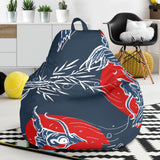 Koi Fish Carp Fishs Hand Drawn Japanese Art Bean Bag Cover