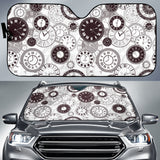 Classic Vintage Clock Pattern Car Sun Shade