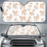 Shiba Inu Dog Pattern Car Sun Shade