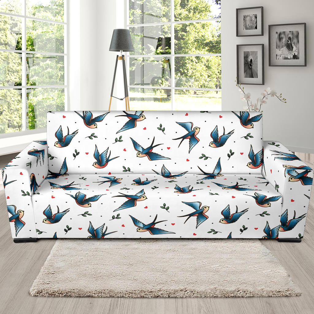 Swallow Pattern Print Design 04  Sofa Slipcover