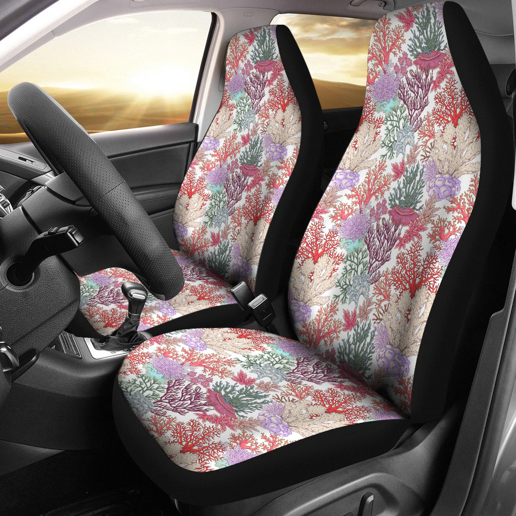 Coral Reef Pattern Print Design 03 Universal Fit Car Seat Covers