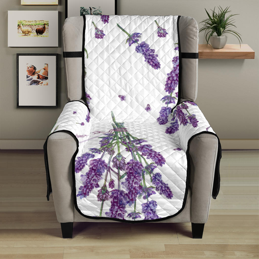 lavender flower design pattern Chair Cover Protector