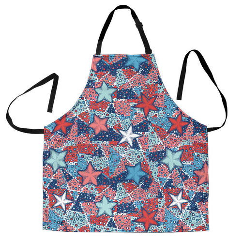 Hand Drawn Colorful Starfish Adjustable Apron