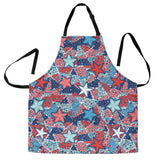 Hand Drawn Colorful Starfish Adjustable Apron