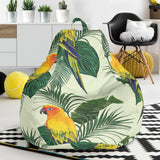 Beautiful Parrot Palm Leaves Pattern Bean Bag Cover