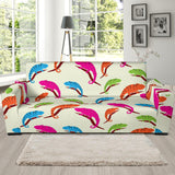 Colorful Chameleon Lizard Pattern Sofa Slipcover