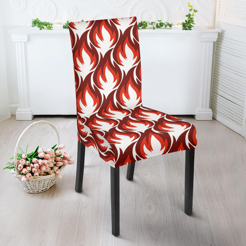 Fire Flame Symbol Design Pattern Dining Chair Slipcover