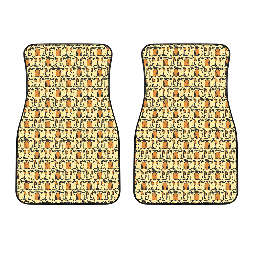 English Bulldog Pattern Print Design 02 Front Car Mats