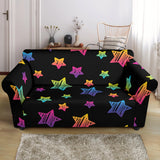 Colorful Star Pattern Loveseat Couch Slipcover