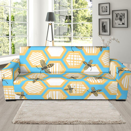 Bee Honeycomb Pattern Sofa Slipcover