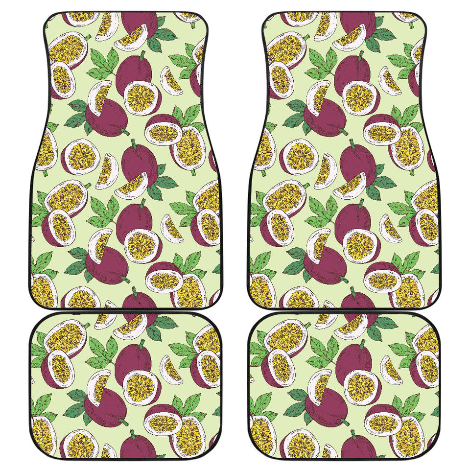 Paassion Fruit Pattern Front And Back Car Mats