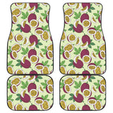 Paassion Fruit Pattern Front And Back Car Mats