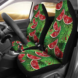 Watermelons Tropical Palm Leaves Pattern Background  Universal Fit Car Seat Covers