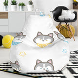Cute Siberian Husky Pattern Bean Bag Cover