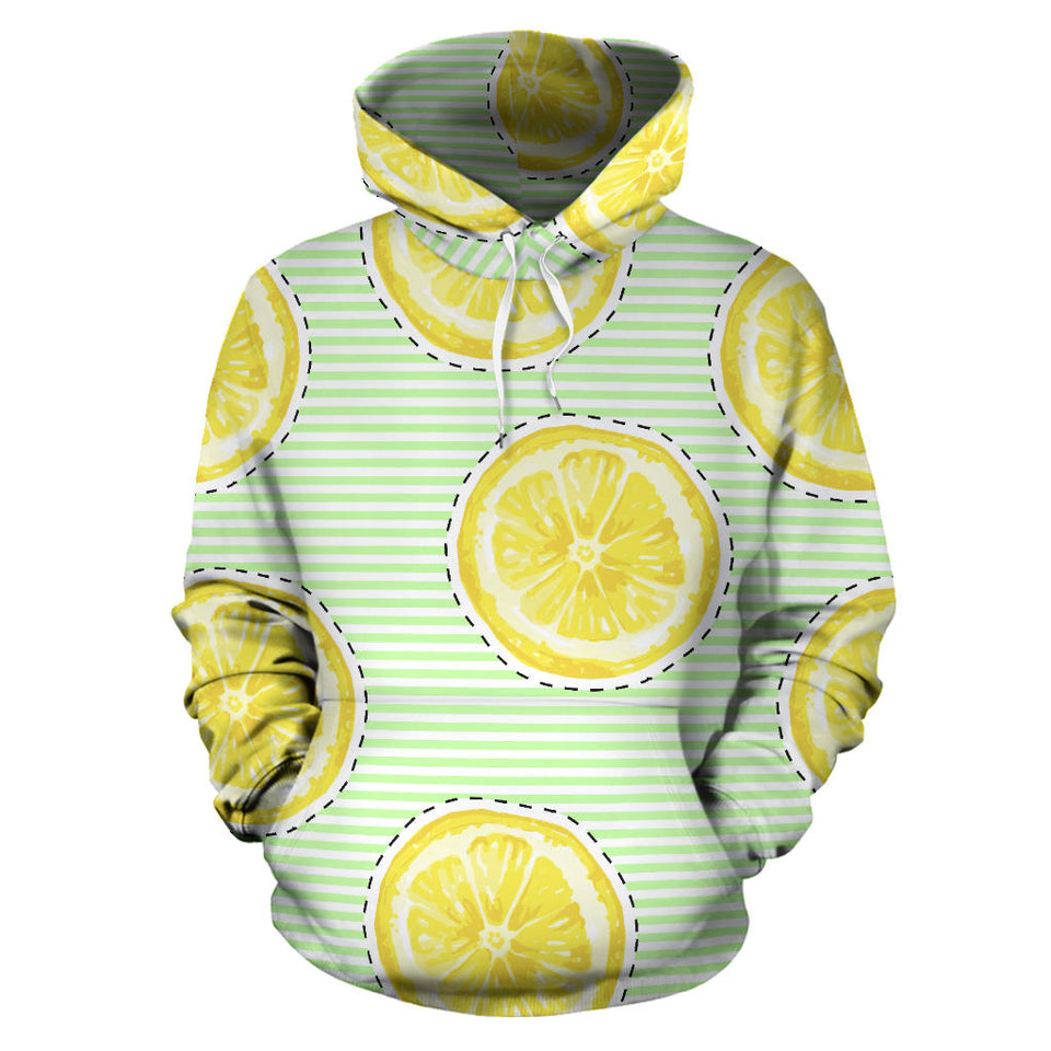 Slice Of Lemon Pattern Men Women Pullover Hoodie