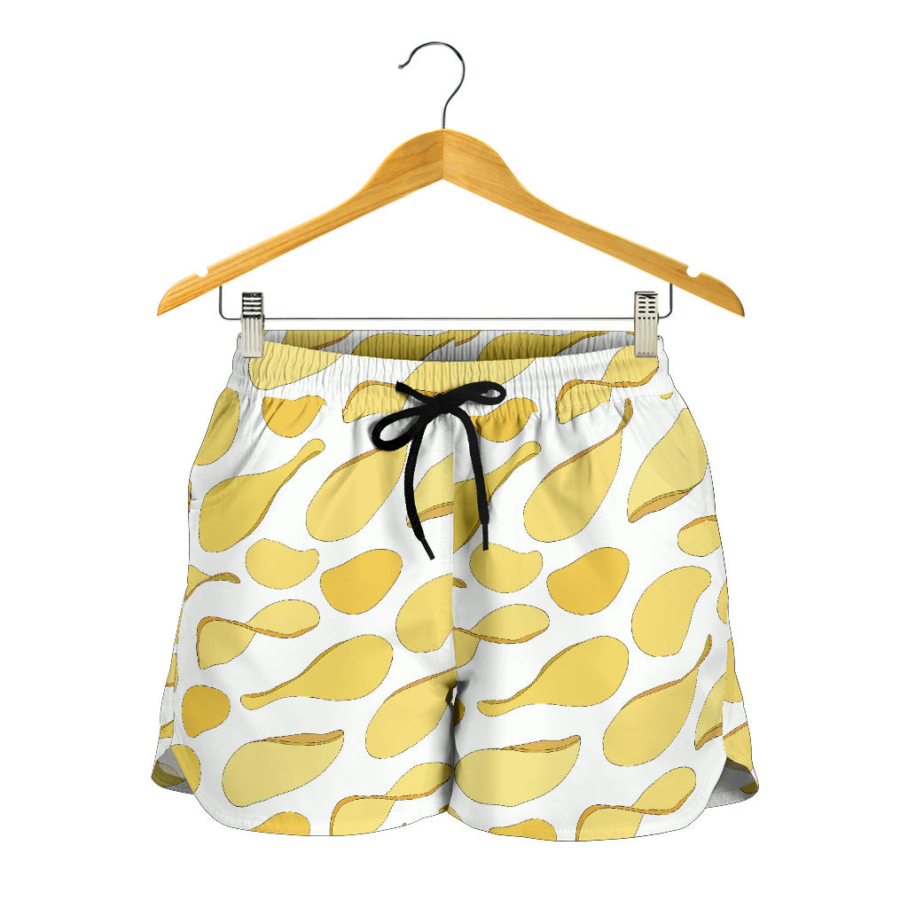 Potato Chips Pattern Print Design 02 Women Shorts