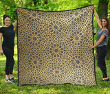 Arabic Star Gold Pattern Premium Quilt