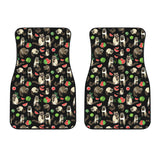 Raccoon Watermelon Pattern Front Car Mats