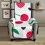 cherry pattern white background Chair Cover Protector
