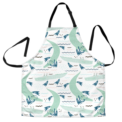 Crocodile Diver Pattern Adjustable Apron