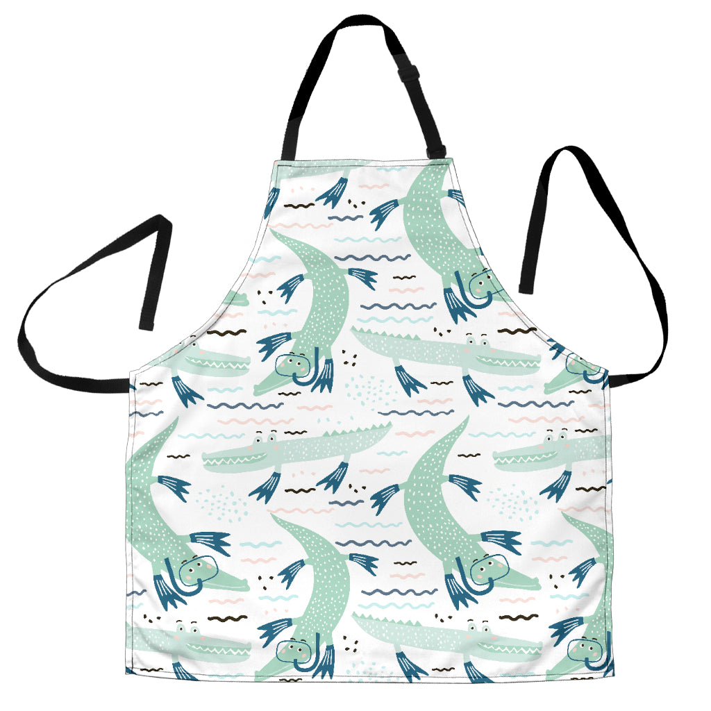 Crocodile Diver Pattern Adjustable Apron