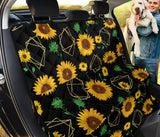 Sunflower Golden Polygonal Shapes Dog Car Seat Covers