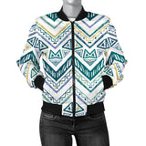 Zigzag  Chevron Paint Design Pattern Women'S Bomber Jacket