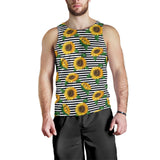 sunflowers ribbon background Men Tank Top