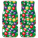 Billiard Ball Pattern Print Design 02 Front and Back Car Mats