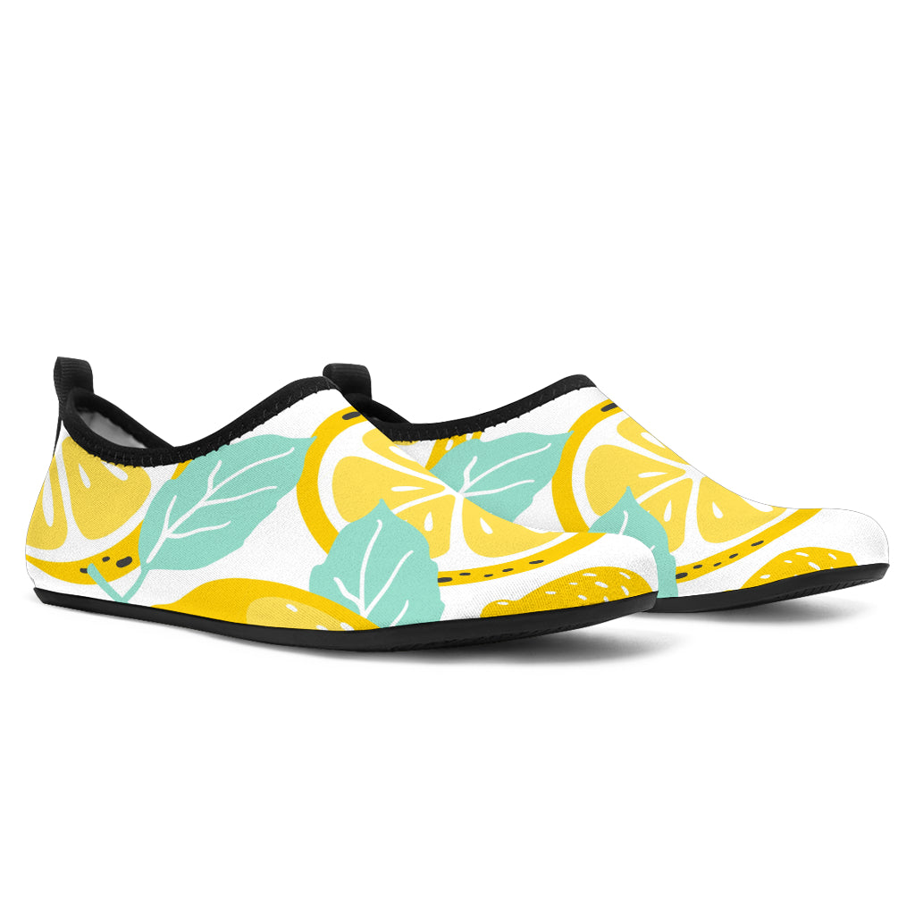 Lemon Design Pattern Aqua Shoes