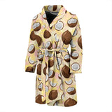 Coconut Pattern Print Design 05 Men's Bathrobe