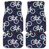 Bicycle Pattern Print Design 03 Front and Back Car Mats