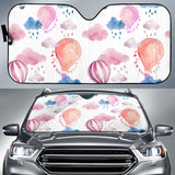 Watercolor Air Balloon Cloud Pattern Car Sun Shade