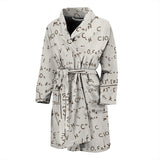 Chemistry Periodic Table Pattern Print Design 04 Men's Bathrobe