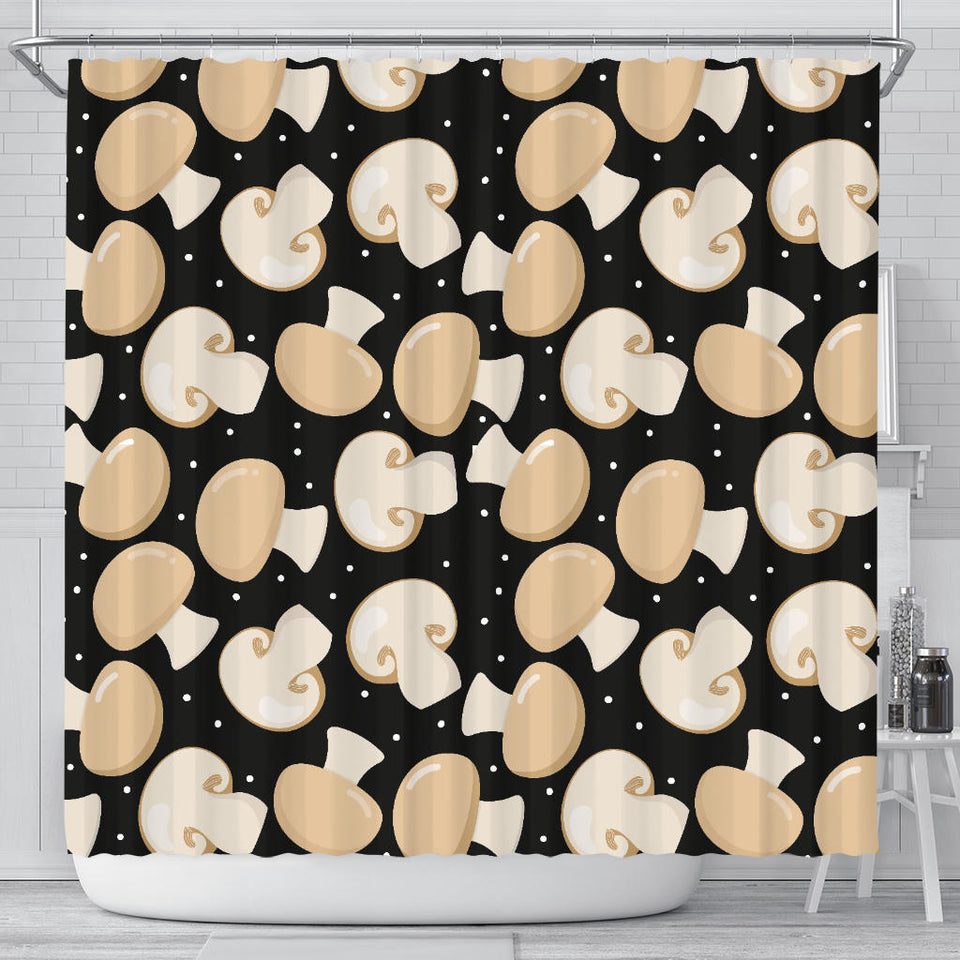 Champignon Mushroom Pattern Shower Curtain Fulfilled In US