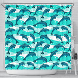Dolphin Sea Pattern Shower Curtain Fulfilled In US