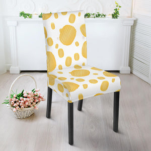 Potato Chips Pattern Print Design 03 Dining Chair Slipcover