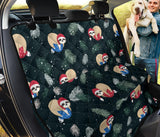 Cute Sloths Sleeping Christmas Ball Santa Hat Pattern Dog Car Seat Covers