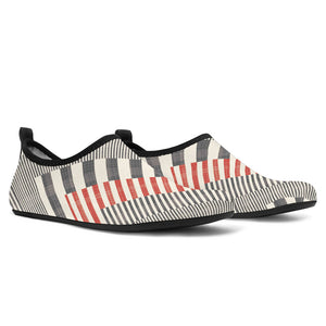 Zigzag Chevron Striped Pattern Aqua Shoes