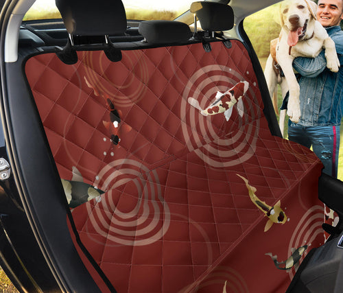 Koi Fish Carp Fish Red Background Dog Car Seat Covers
