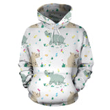 Cute Rhino Pattern Men Women Pullover Hoodie
