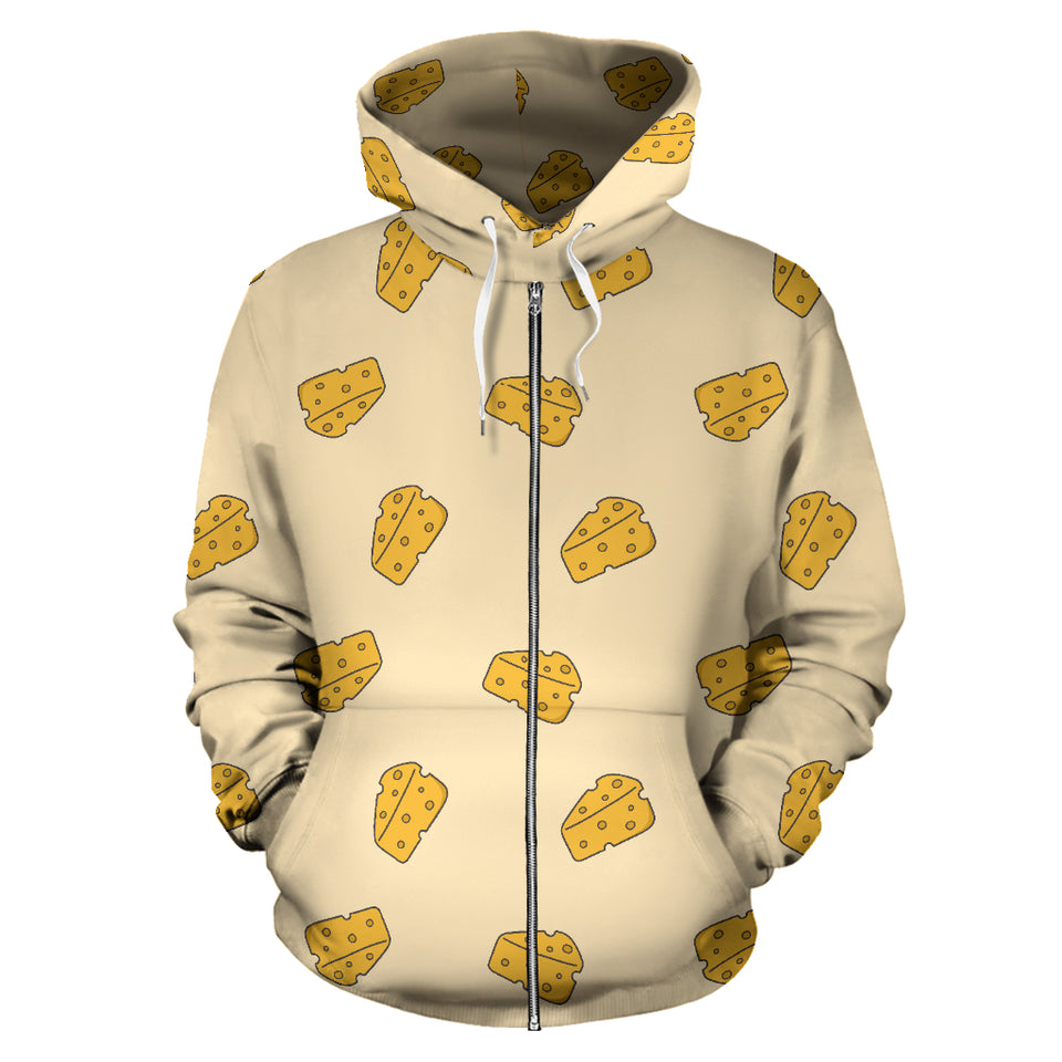 Cheese Pattern Zip Up Hoodie