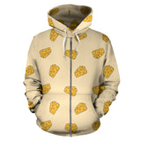 Cheese Pattern Zip Up Hoodie
