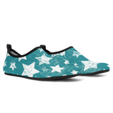 Vintage Star Pattern Aqua Shoes